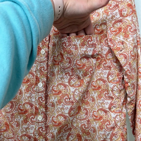 Pendleton Womens Button Down Small 100% Cotton Paisley Print Breathable Summer - Picture 4 of 10